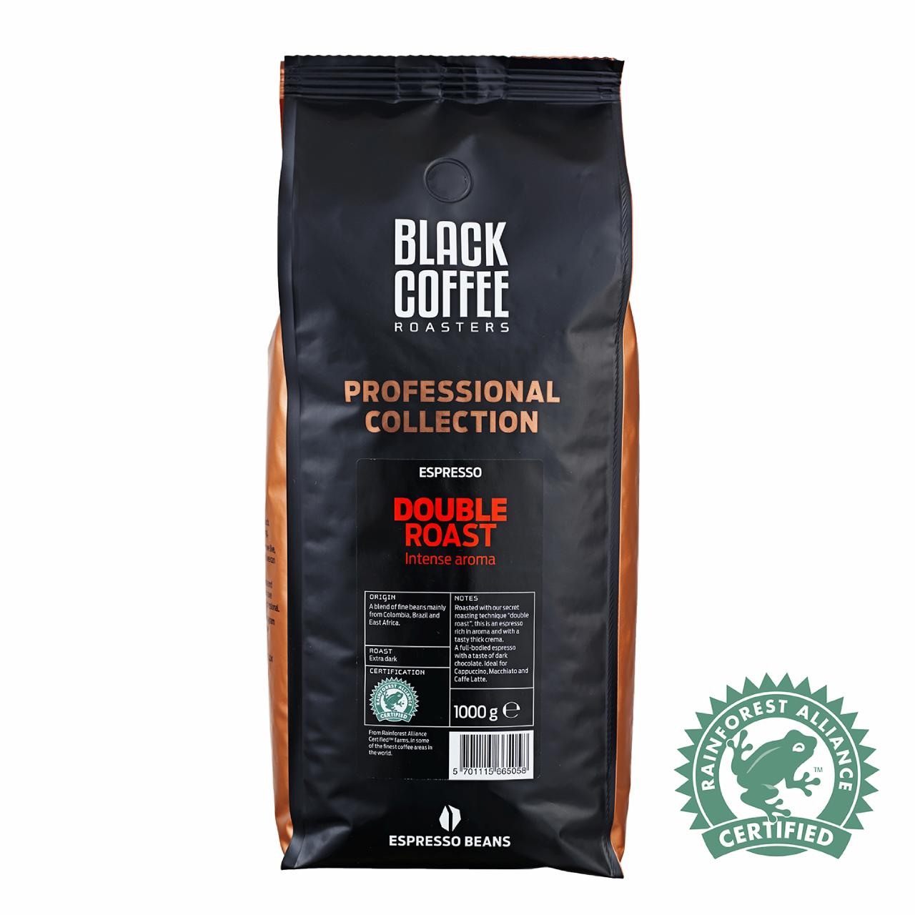 Black Coffee Roasters Double Roast Rainforest Alliance Espresso Hele Bønner