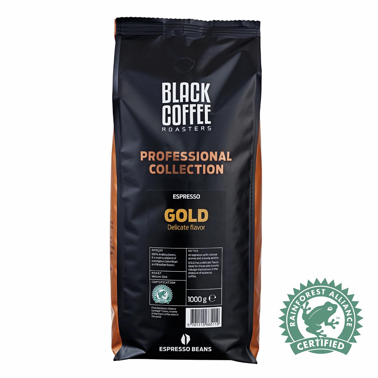 Black Coffee Roasters Gold Rainforest Alliance Espresso Hele Bønner