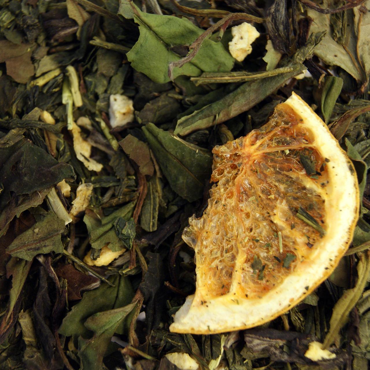 Grøn/hvid te med fersken og grape