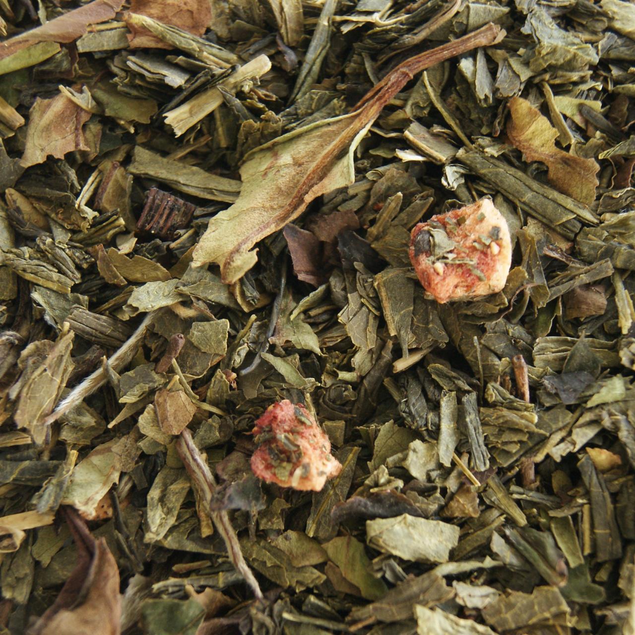 Grøn/hvid jordbær/vanilje te