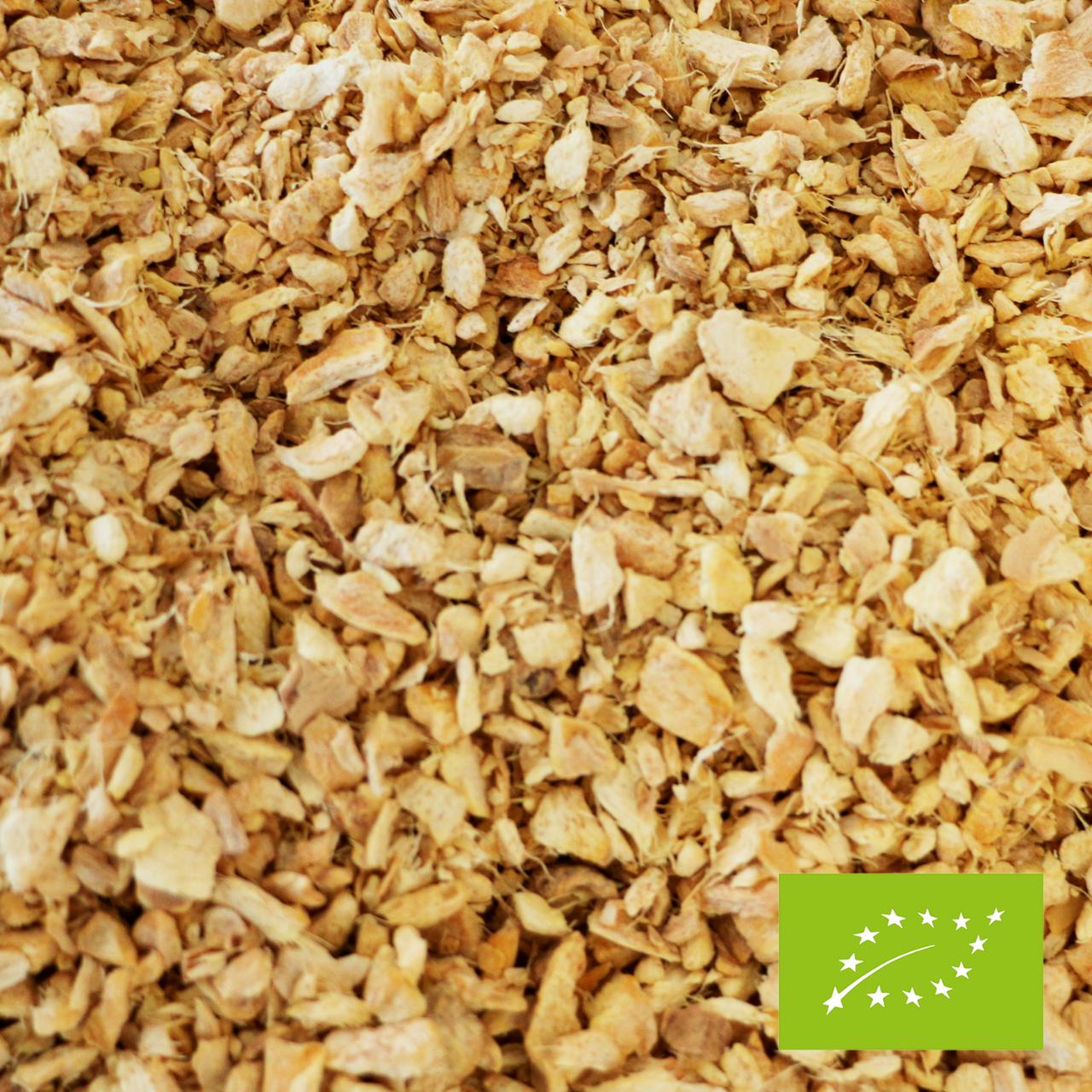 Økologisk ingefær, skåret