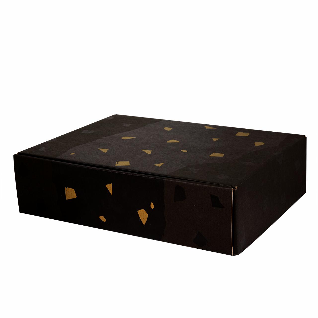 Gavekasse lukket lille sort/felter L32,5xB25,5xH8,6cm 25 stk