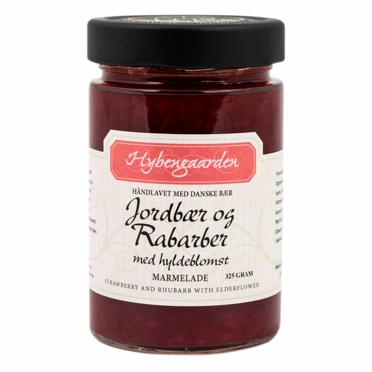 Hybengaarden Jordbær, Rabarber, Hyldeblomstmarmelade