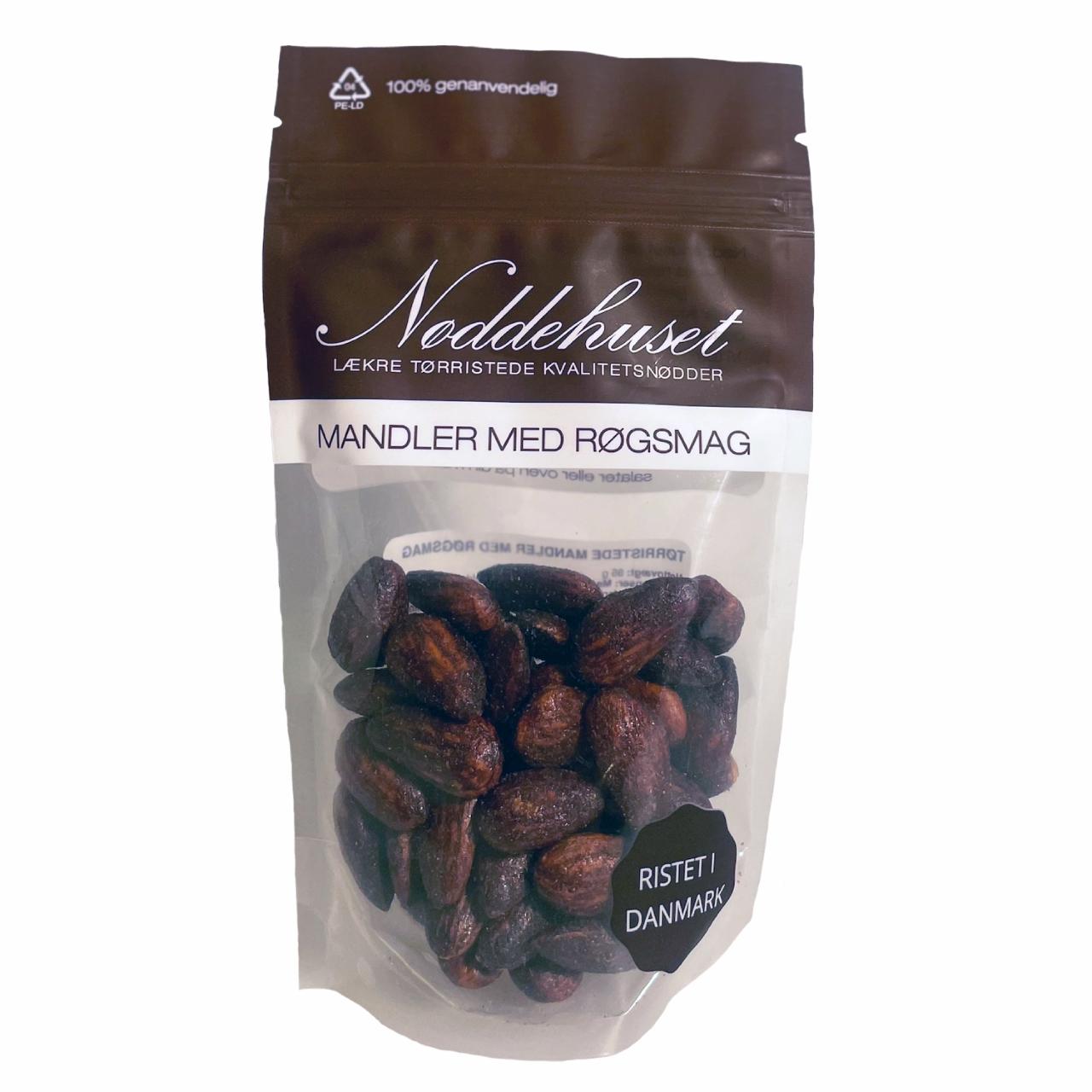 Nøddehuset Tørristede Mandler med Røgsmag 