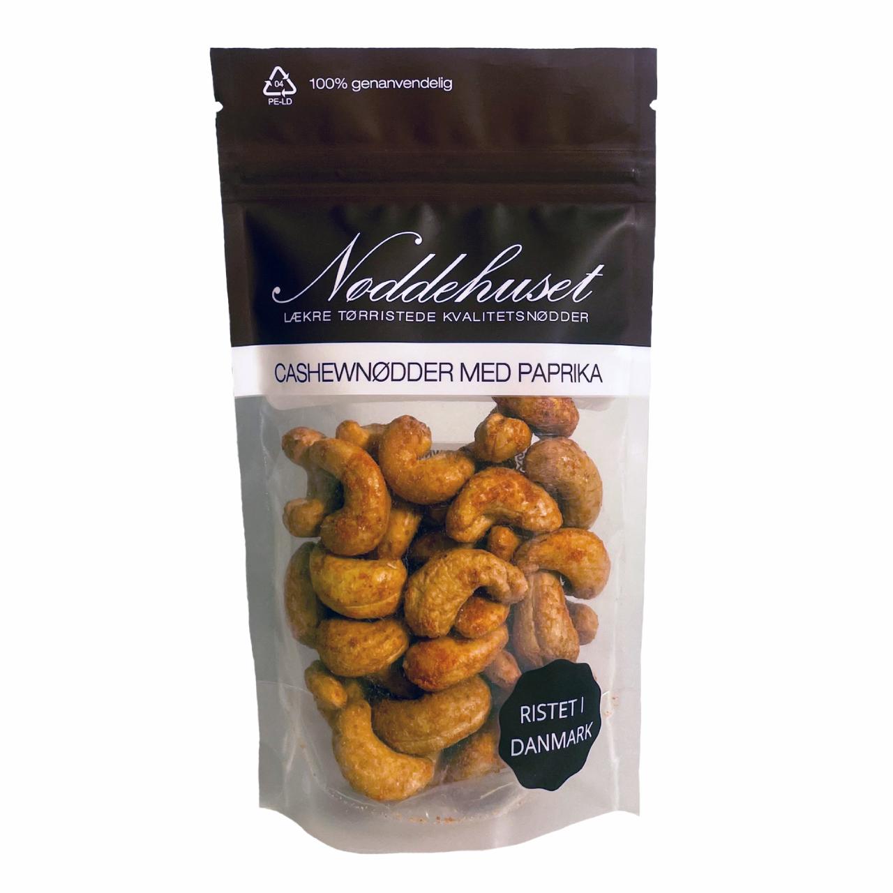 Nøddehuset Tørristede Cashewnødder med Paprikasmag 