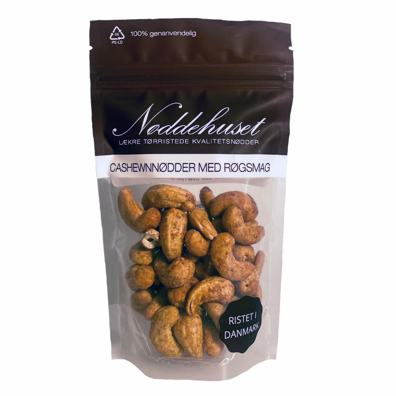 Nøddehuset Tørristede Cashewnødder med Røgsmag 