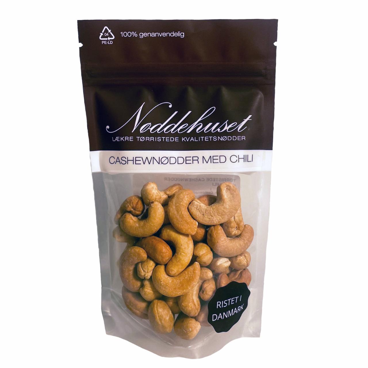 Nøddehuset Tørristede Cashewnødder med Chilismag