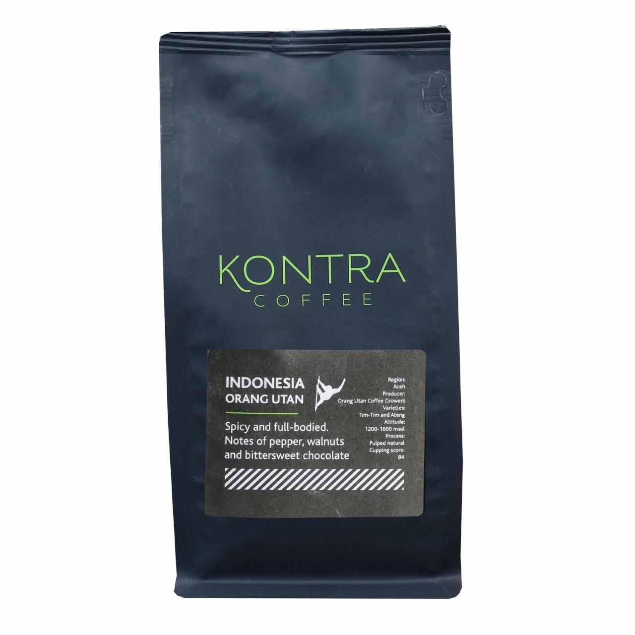 KONTRA Sumatra Orang Utan Kaffe Hele Bønner