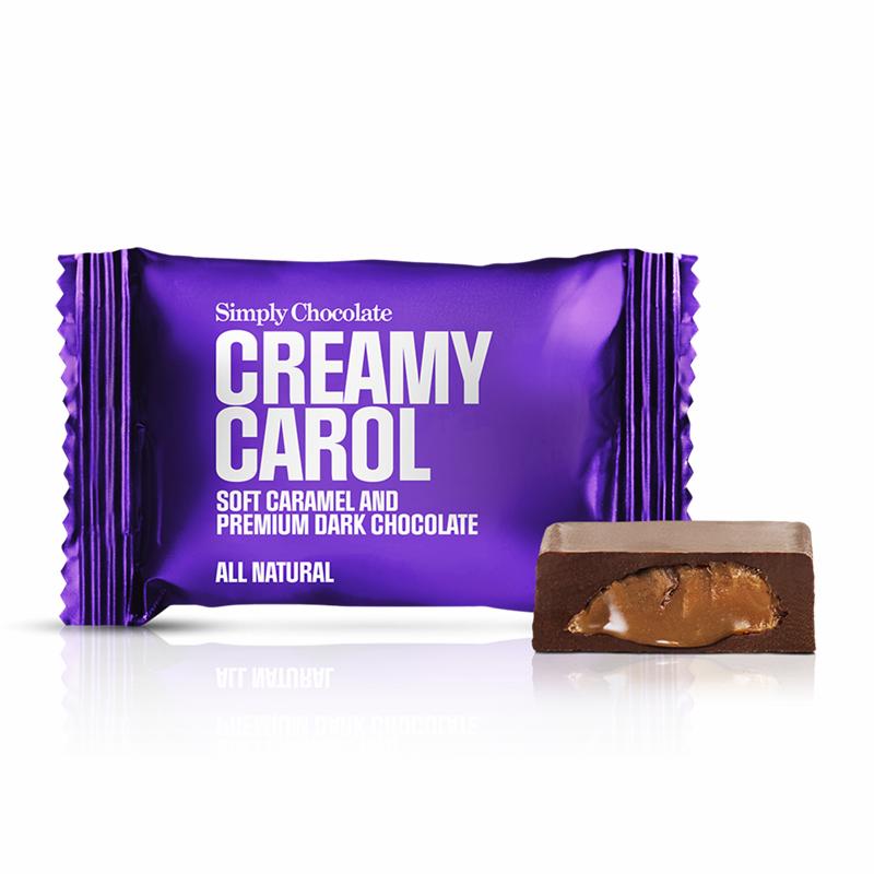 Chokolade Bites m. karamel, Creamy Carol 10g. 