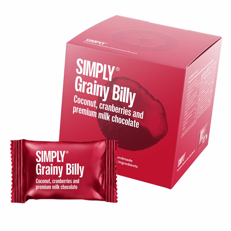 Chocolate Bites Cube, Grainy Billy 90g. 