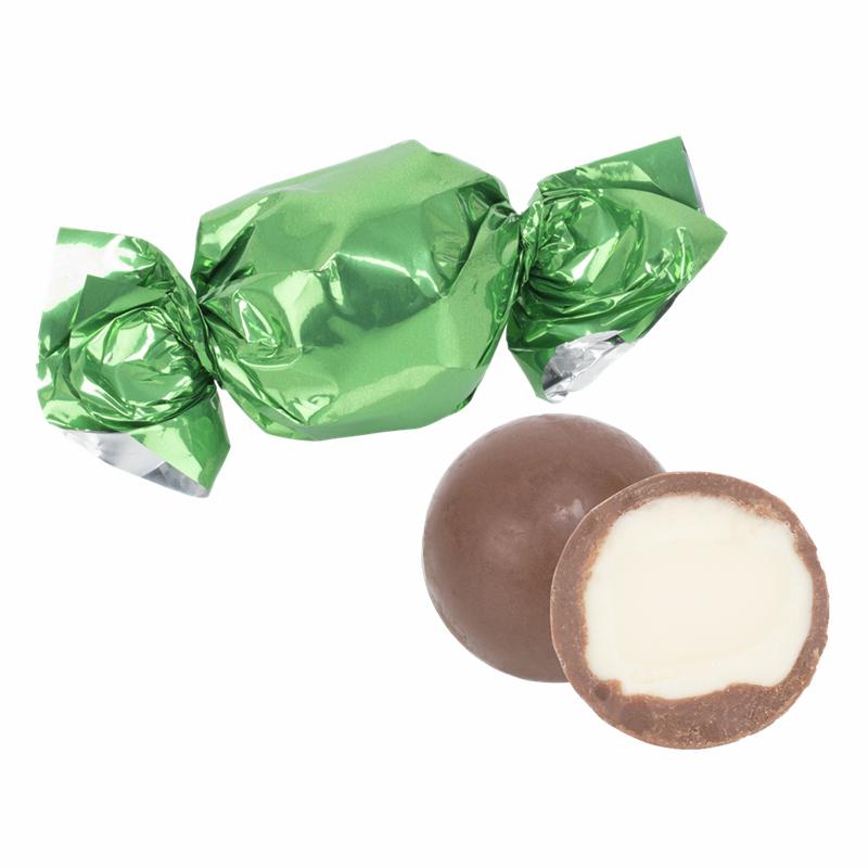 Chokolade kugler, kokos, grøn folie